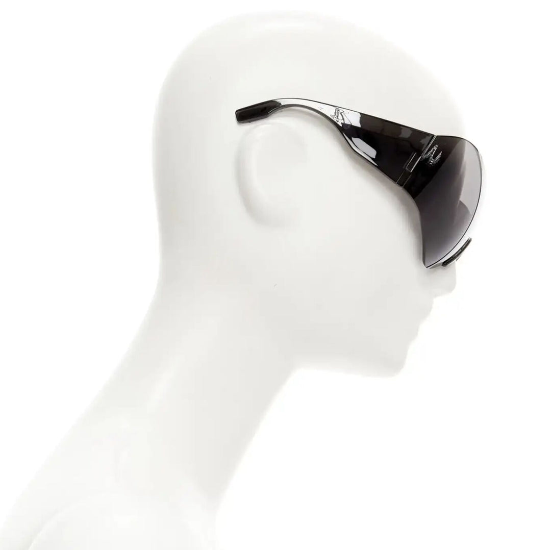 BALENCIAGA DEMNA Runway Mask Butterfly black shield sunglasses Kardashian