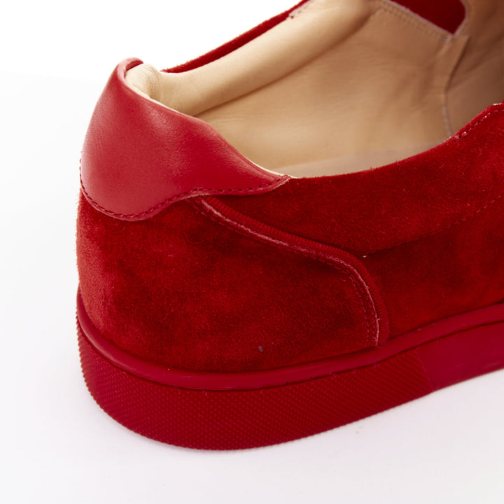CHRISTIAN LOUBOUTIN Sailor Boat red suede degrade strass crystal sneakers EU43