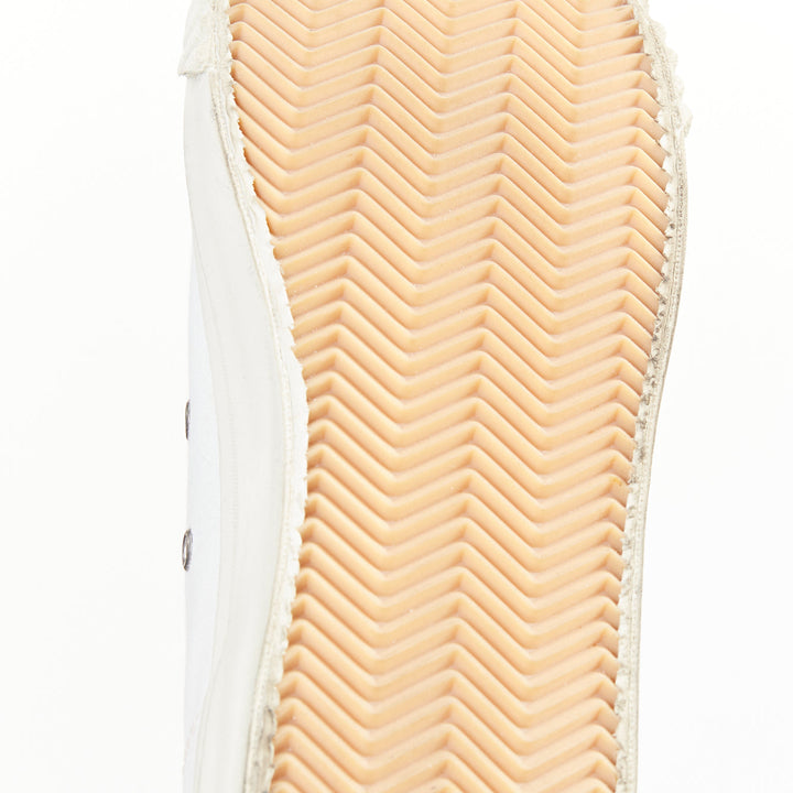 MAISON MARGIELA Tabi white canvas off-white laced low top sneakers EU41