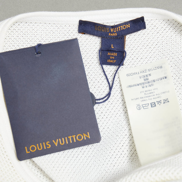 LOUIS VUITTON 2023 Queen of Hearts cream LV badge slouchy dress L