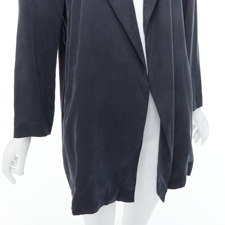 REFORMATION grey tencel flowy collared draped coat US0 XS