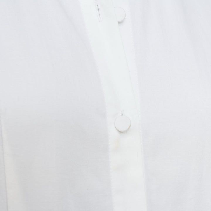 CO COLLECTIONS Essentials white cotton poplin belted asymmetric shirt dress XS