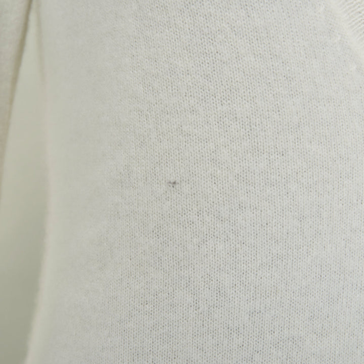 MADELEINE THOMPSON Nolte 100% cashmere cream V neck long sleeve sweater M