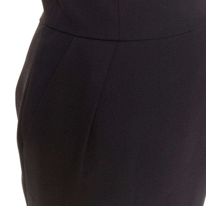 ALEXANDRE VAUTHIER COUTURE AW2019 Runway black grain de poudre high waist skirt