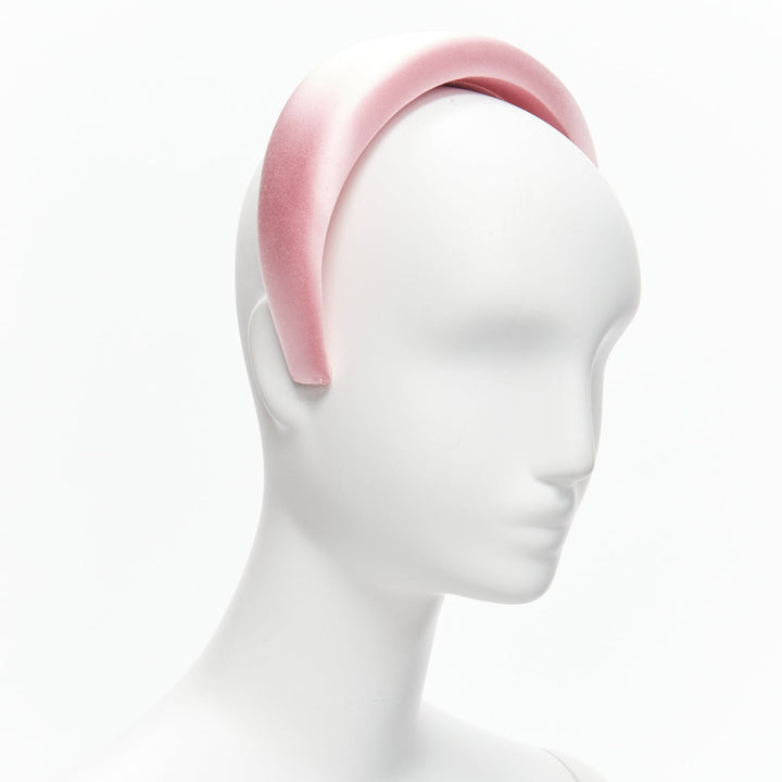 PRADA Alice light pink satin oversized padded puffy headband
