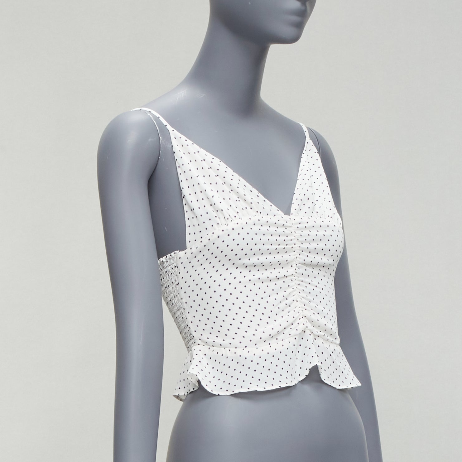 NEW REFORMATION Pinto Smocked Floral Print Top in Lucien