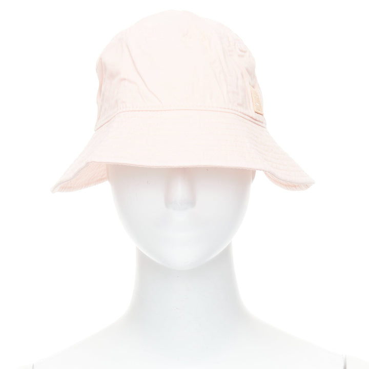 ACNE STUDIOS Pansy Face pink cotton orange smiley bucket hat 59cm