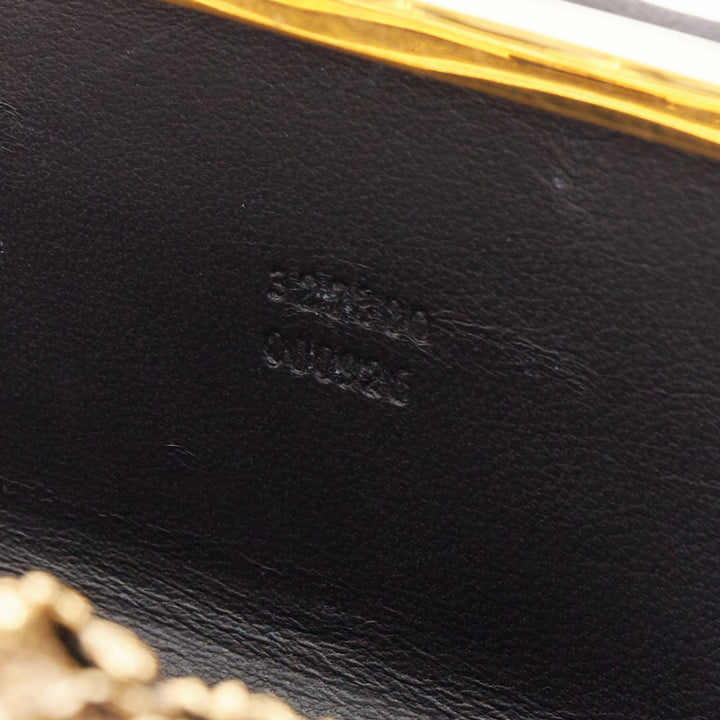ALEXANDER MCQUEEN 2013 Stained Glass Crystal Crown Knuckle Box satin clutch