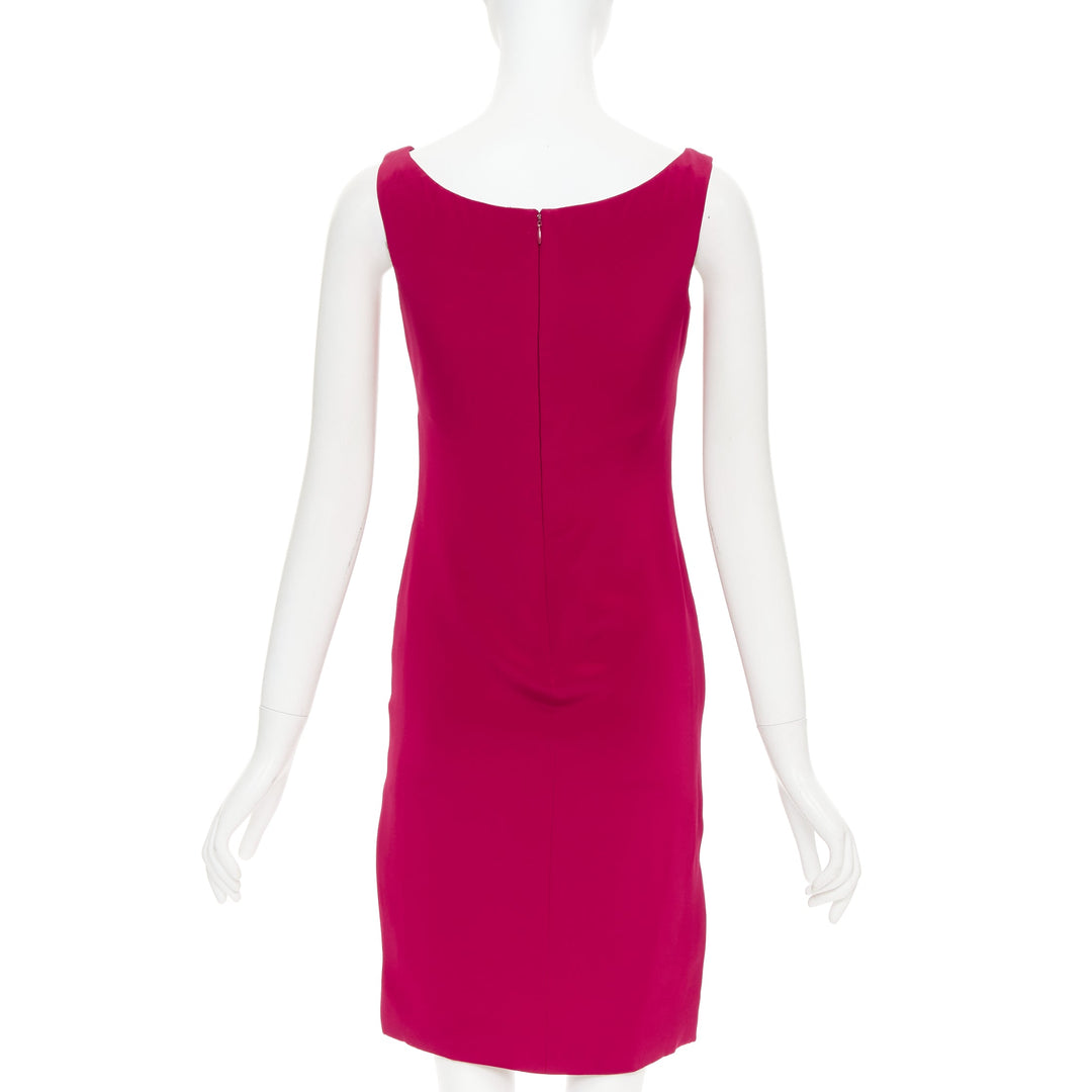VERA WANG red slinky draped cowl neck sleeveless mini dress