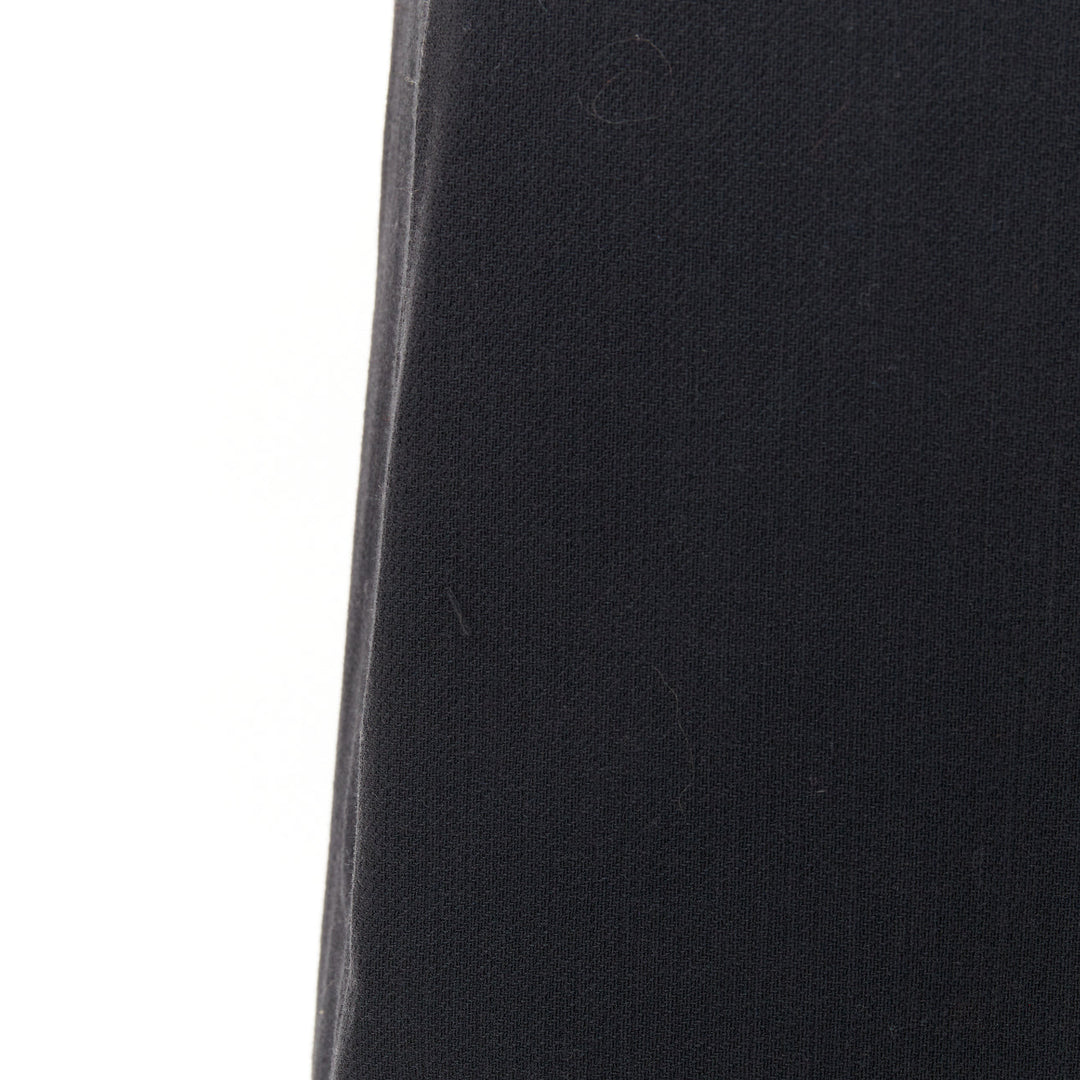 PRADA 1998 Vintage black wool rubber seamed V neck minimal sheath dress IT40 S