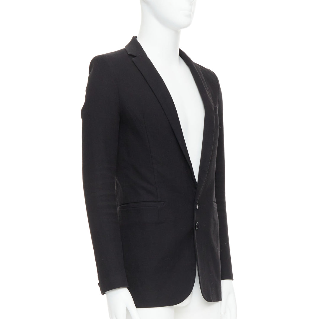 COSMIC WONDER Light Source 1 black cotton blend fitted blazer US4 M