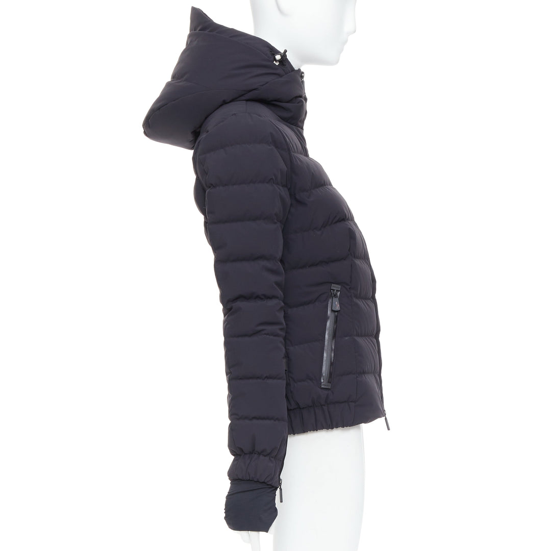 MONCLER Grenoble Chena Giubbotto black fitted puffer jacket Sz2 M
