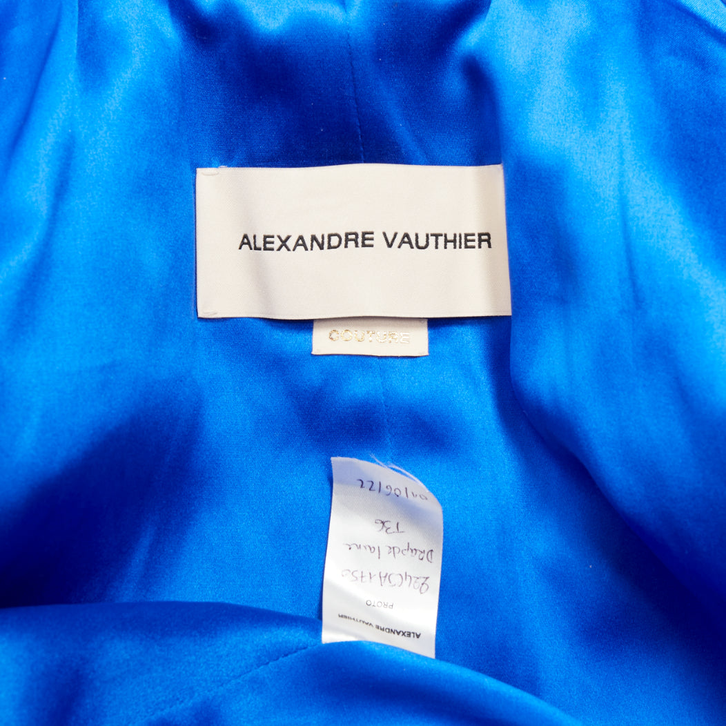 ALEXANDRE VAUTHIER COUTURE AW2022 Runway blue short sleeve oversized blazer