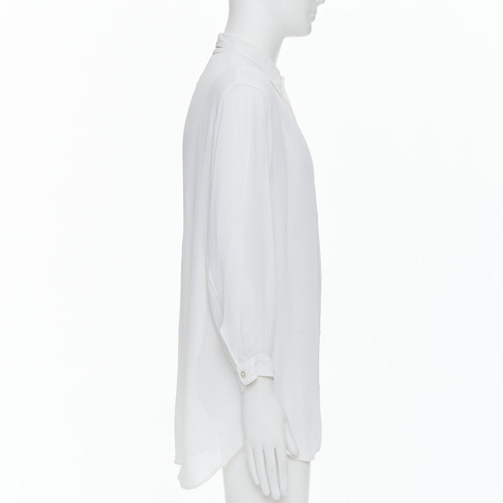 Male mannequin wearing Yohji Yamamoto Y's White Rayon Men Shirt in Size  M | Available at JHROP