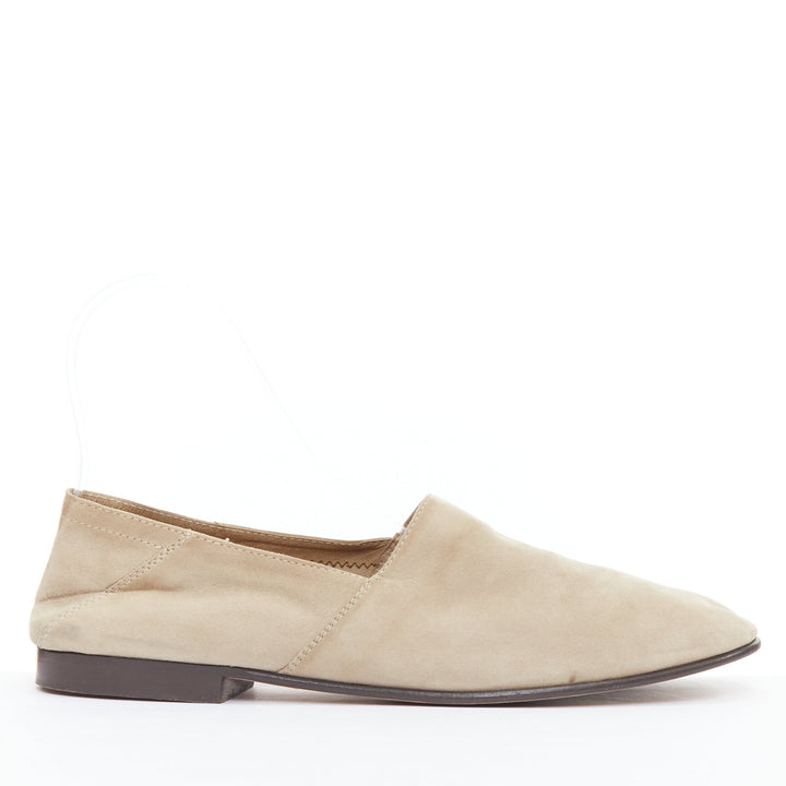 MR HARE khaki soft suede leather slip on shoes US8 EU42