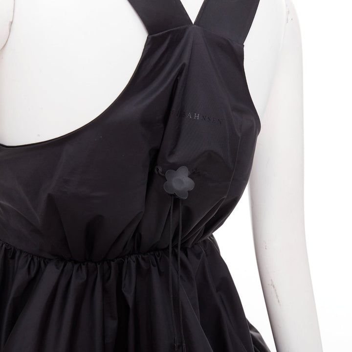 CECILIE BAHNSEN THE NORTH FACE Shara Mountain black puff babydoll dress XS