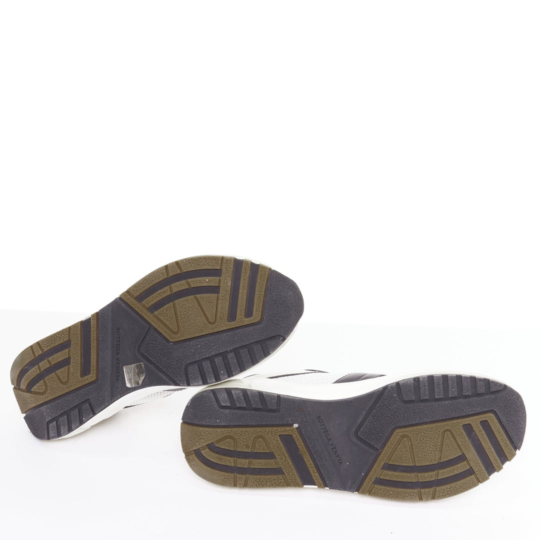 BOTTEGA VENETA 2020 Speedster white black mesh calfskin chunky sneakers EU42