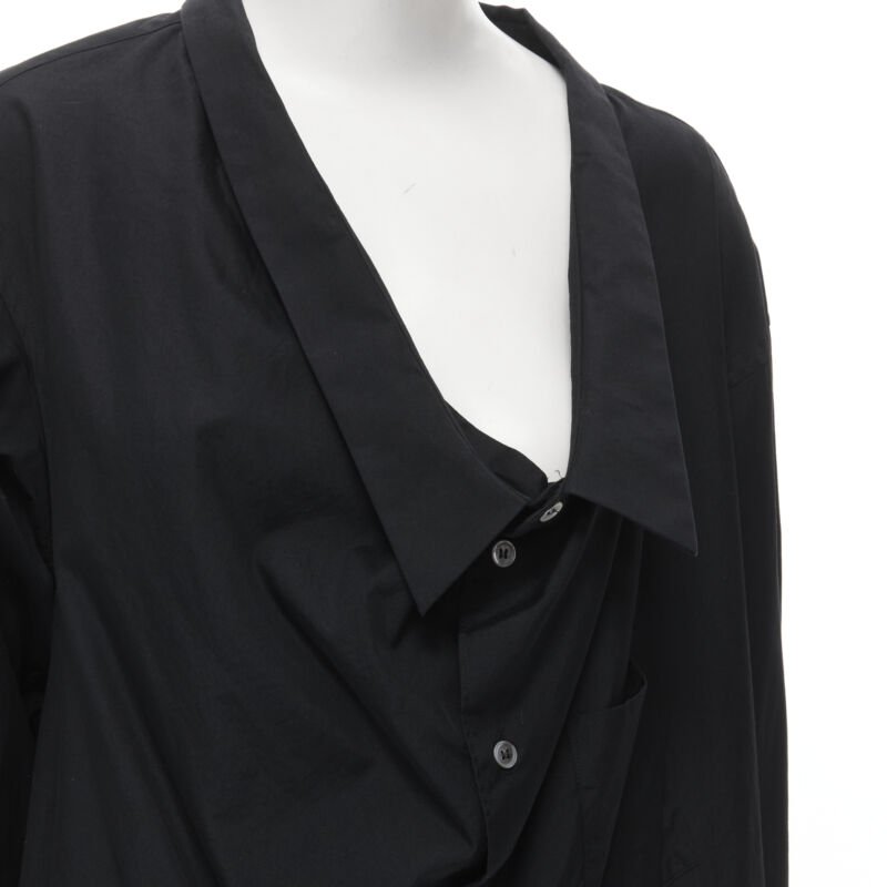 vintage COMME DES GARCONS 1992 asymmetric scoop collar oversized shirt