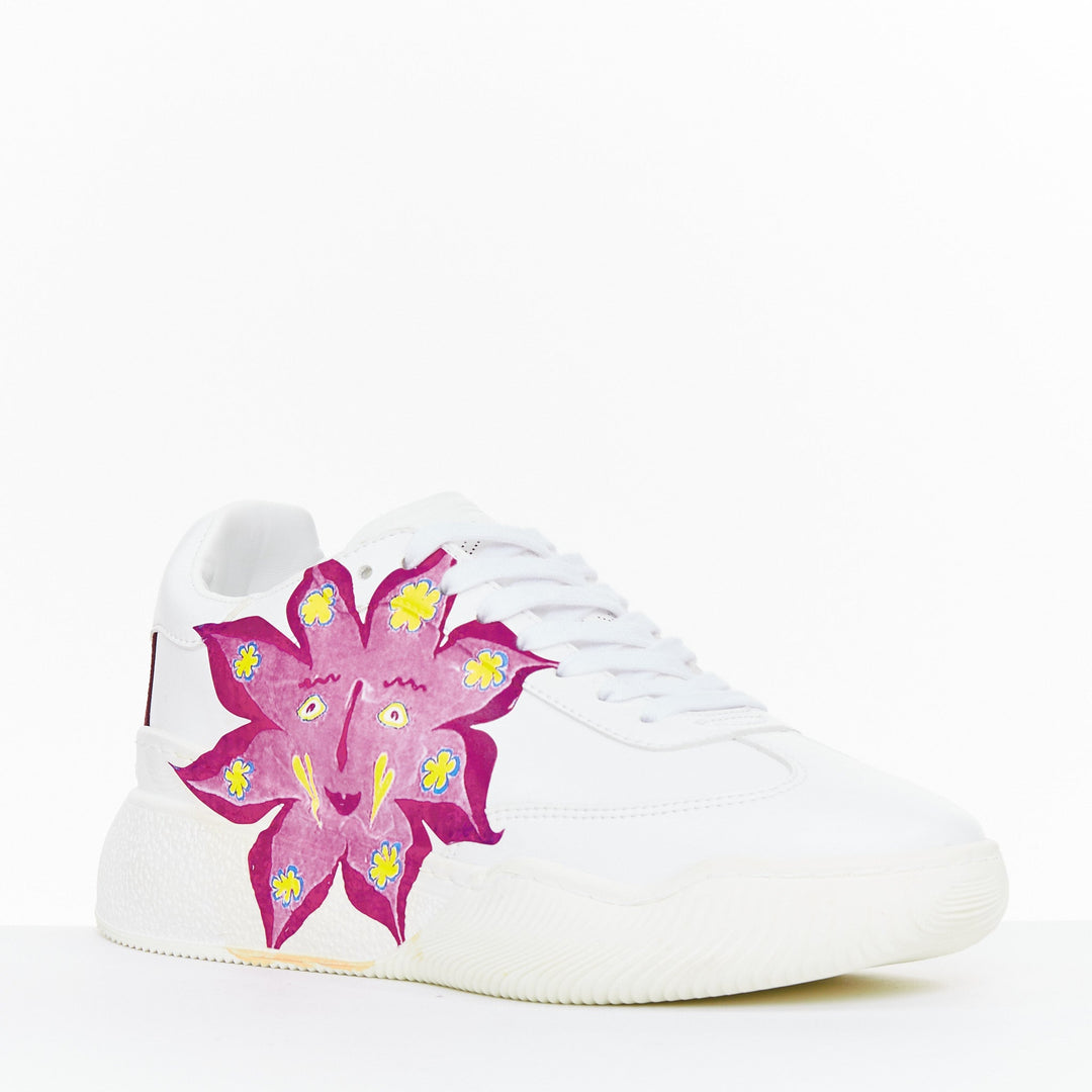 STELLA MCCARTNEY Myfawnwy Loop Sun white vegan chunky graphics sneakers EU38