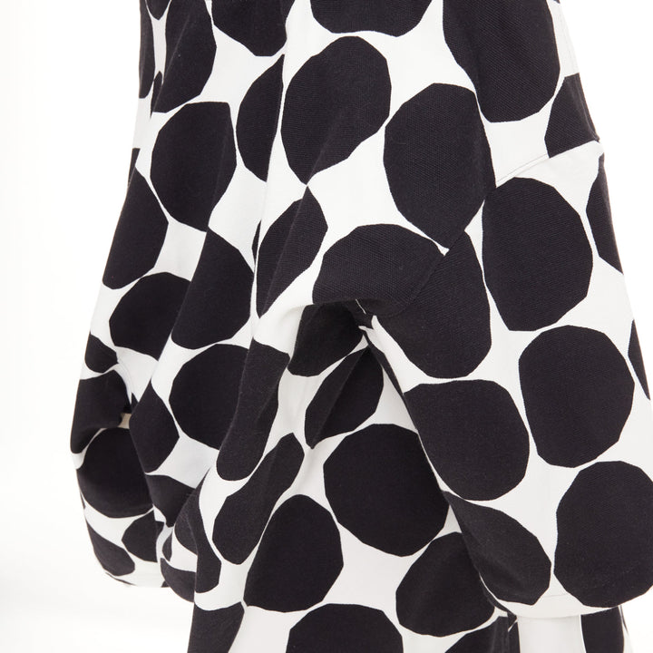 JUNYA WATANABE MARIMEKKO 2018 Runway black white polka dot asymmetric dress XS
