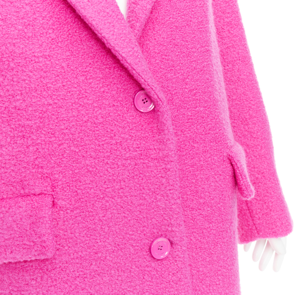 VALENTINO 2022 Runway PPInk hot pink wool blend long coat IT44 L