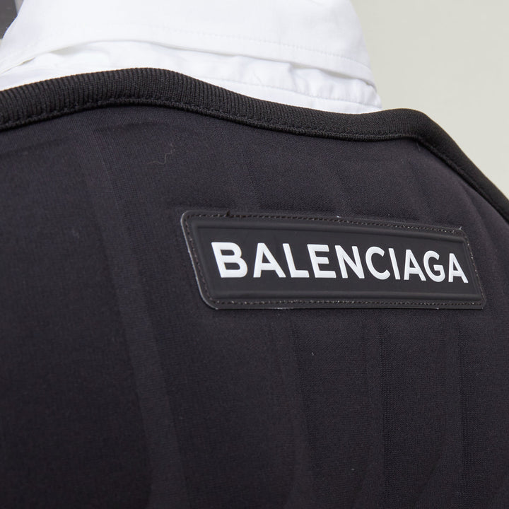 BALENCIAGA DEMNA 2017 Car Mat black padded white deconstructed shirt FR36 S