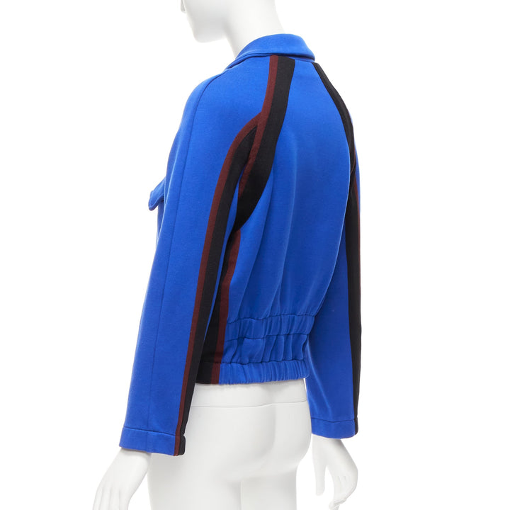 MARNI electric blue track suit raglan bomber jacket IT38 XS
