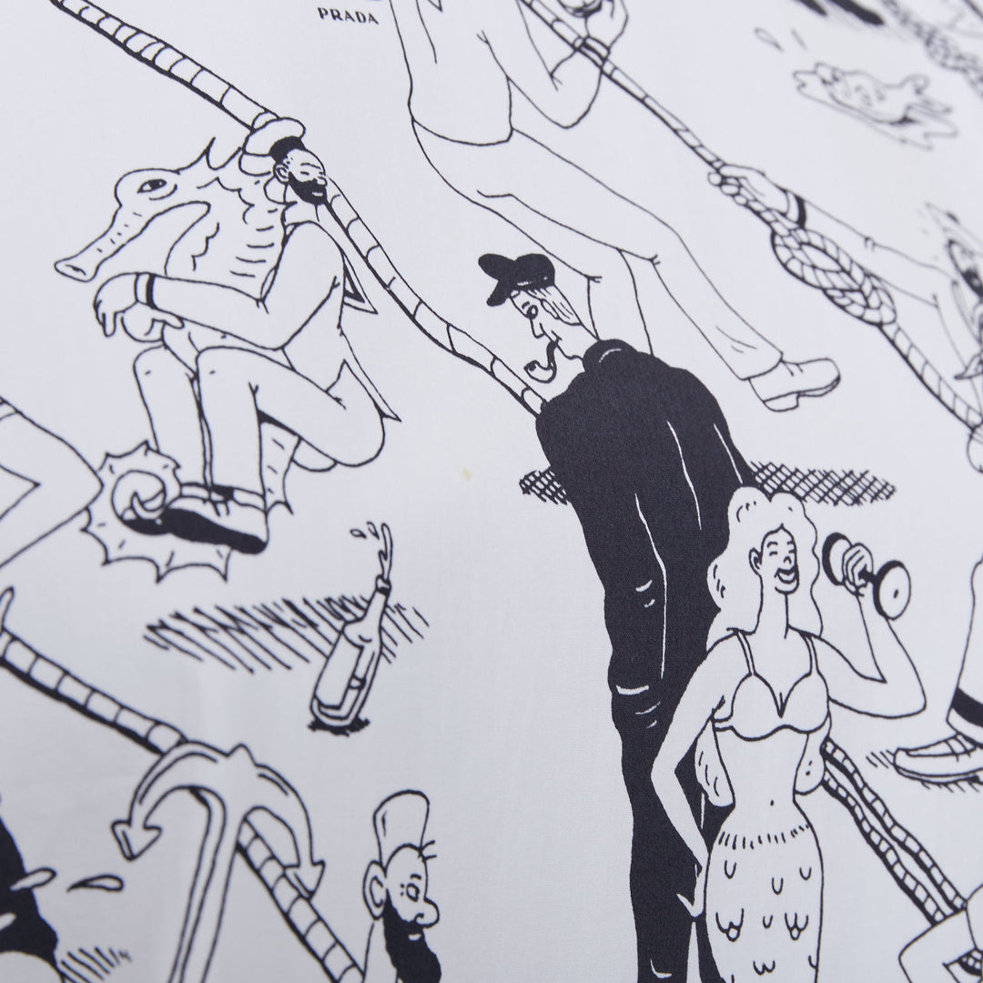 PRADA 2016 Christophe Chemin The Important Ones white print tshirt M