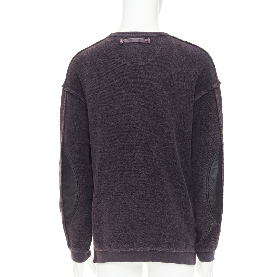 NVY Nick Wooster United Arrow Reversed purple textured inside out wash sweater S