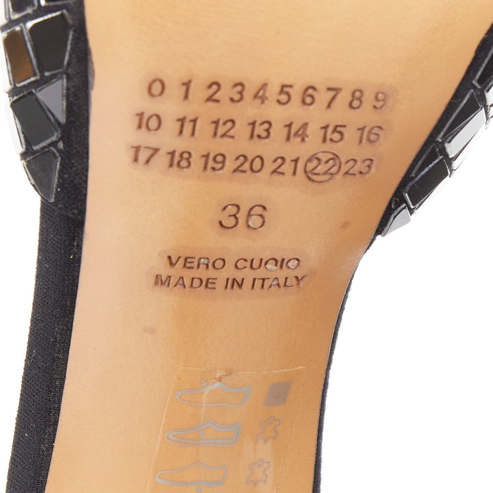 rare MAISON MARGIELA 2009 Runway Disco Ball mosaic tile sandals EU36