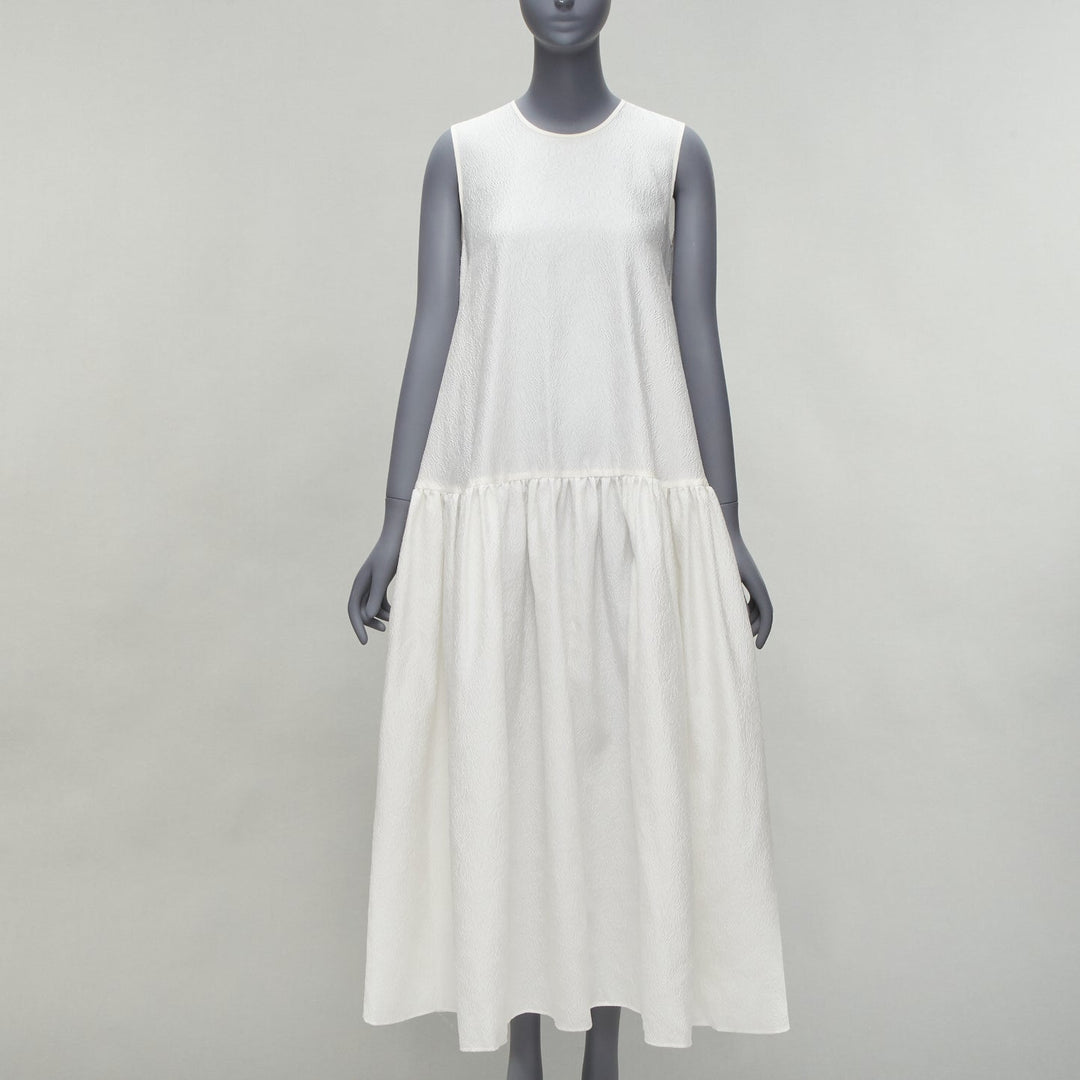 white babydoll midi dress JustFab