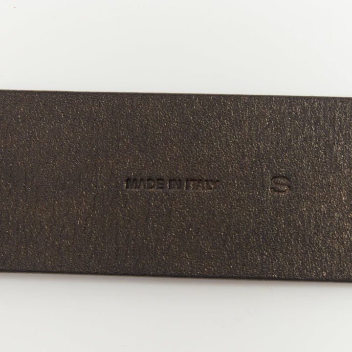 CHLOE 2011 dual peg dual gold plate accent smooth leather adjustable belt S