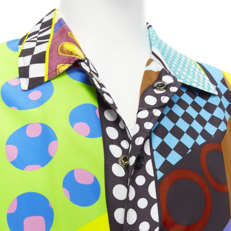 VERSACE 2020 Runway Pop Temple print nylon windbreaker shirt jacket IT48 M