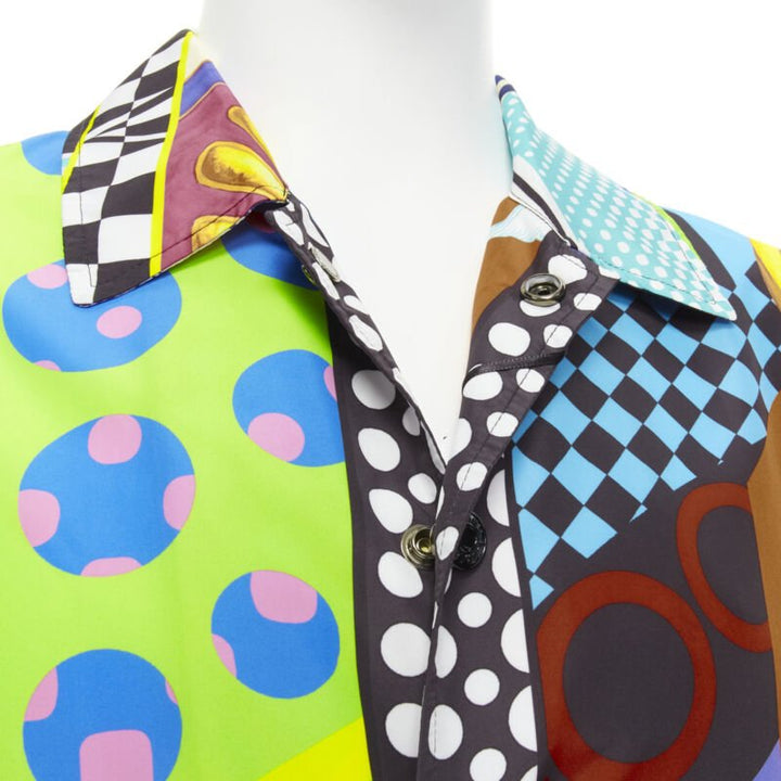 VERSACE 2020 Runway Pop Temple print nylon windbreaker shirt jacket IT48 M