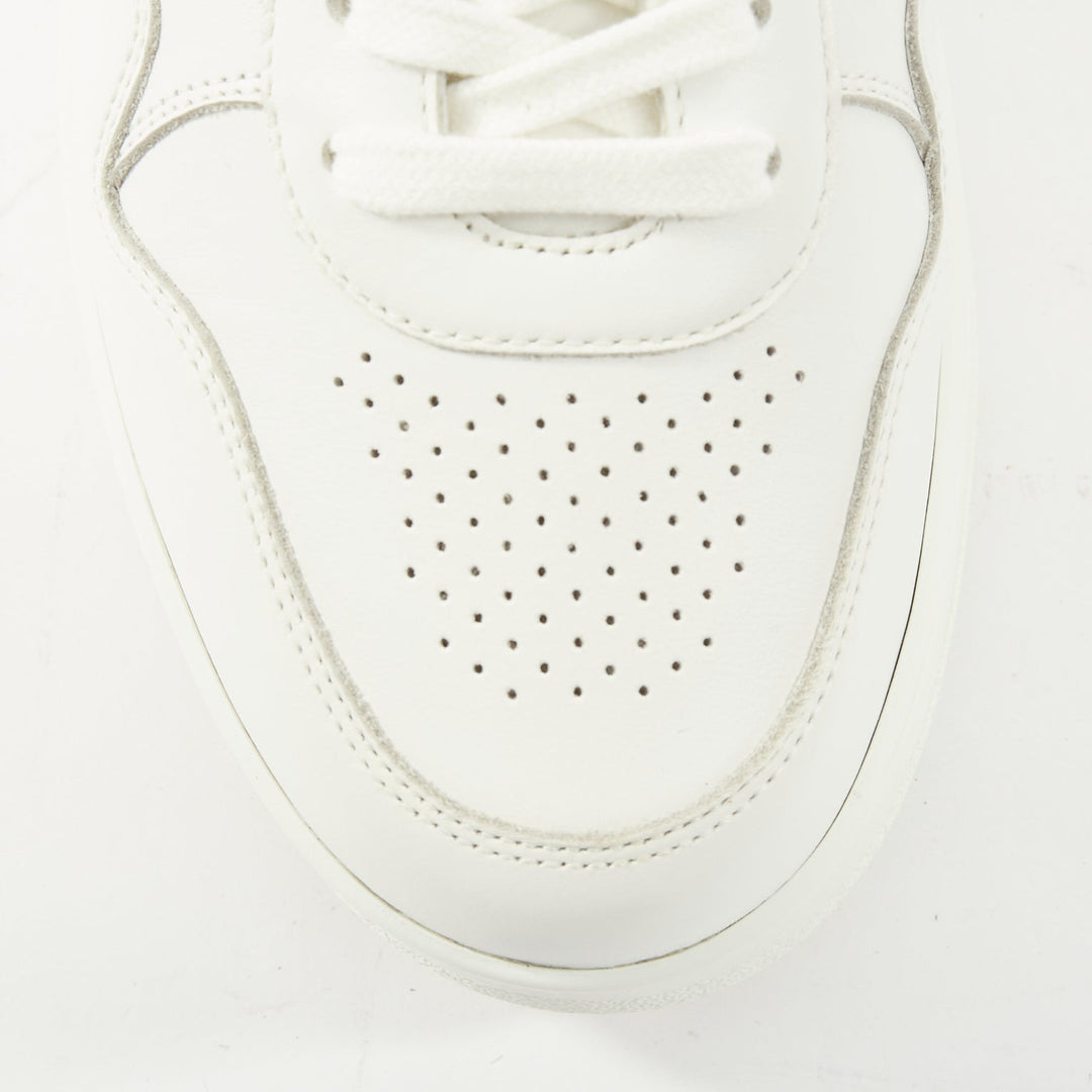 CELINE 2021 Block optic white calfskin leather wedge platform low sneakers EU38