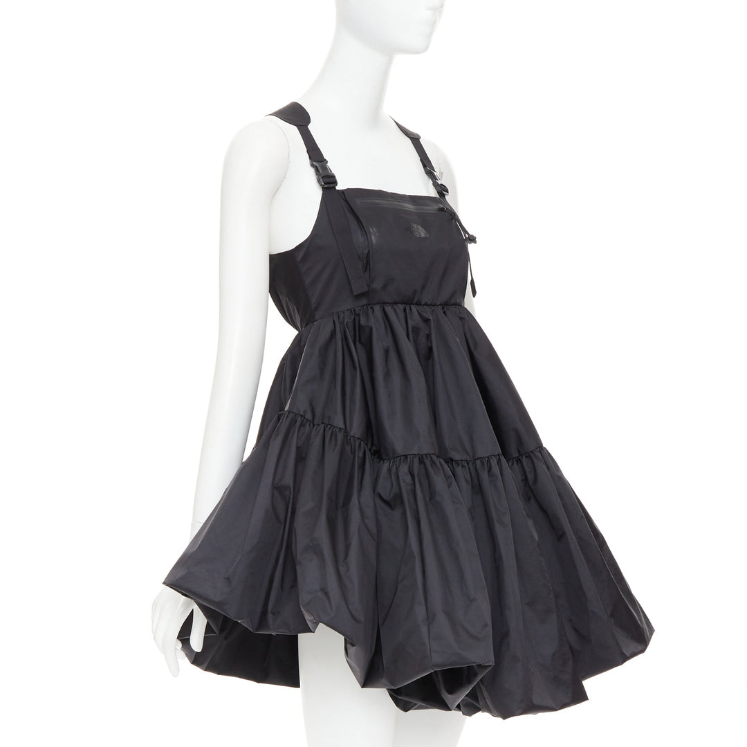 CECILIE BAHNSEN THE NORTH FACE Shara Mountain black puff babydoll dress XS