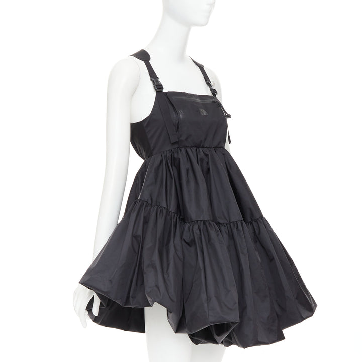 CECILIE BAHNSEN THE NORTH FACE Shara Mountain black puff babydoll dress XS