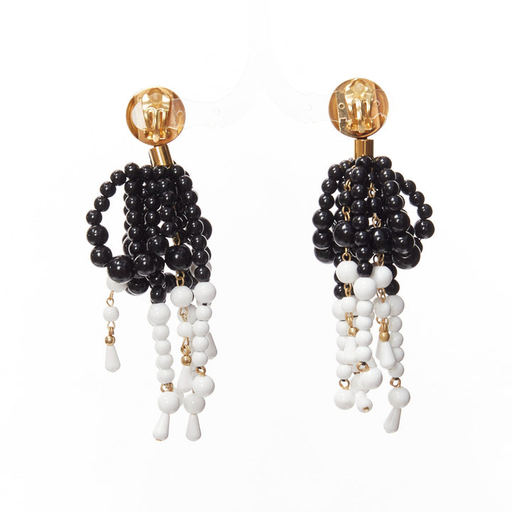 Female mannequin wearing Marni Black Acrylic Women Jewelry Earring in Size  | Available at JHROP