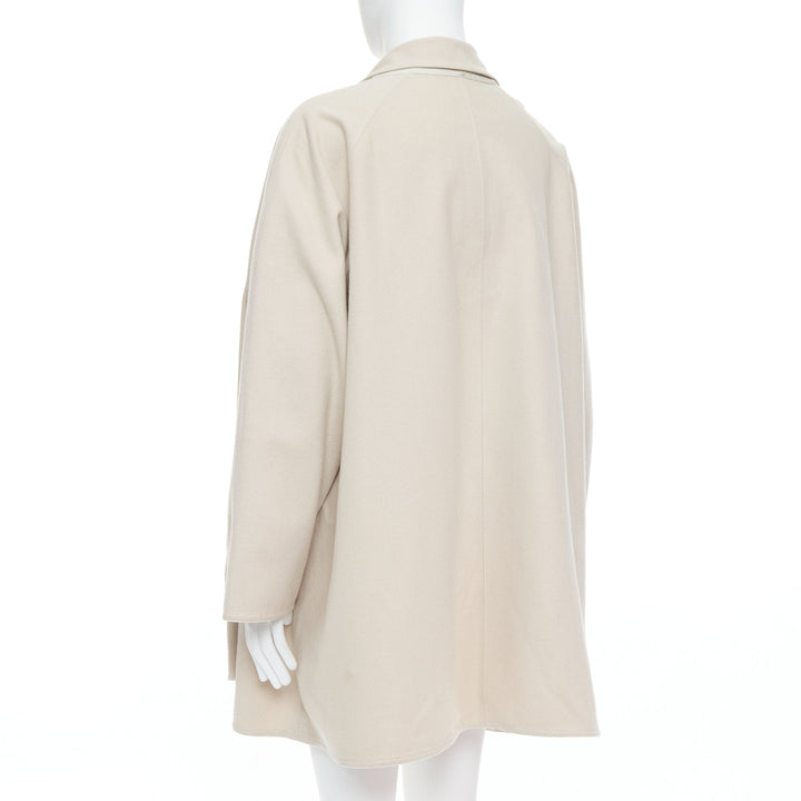 YOHJI YAMAMOTO stone grey wooly pocketed zip up boxy coat M