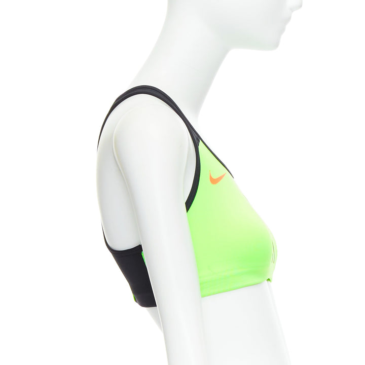 AMBUSH NIKE neon green orange swoosh crop dryfit tank top XS