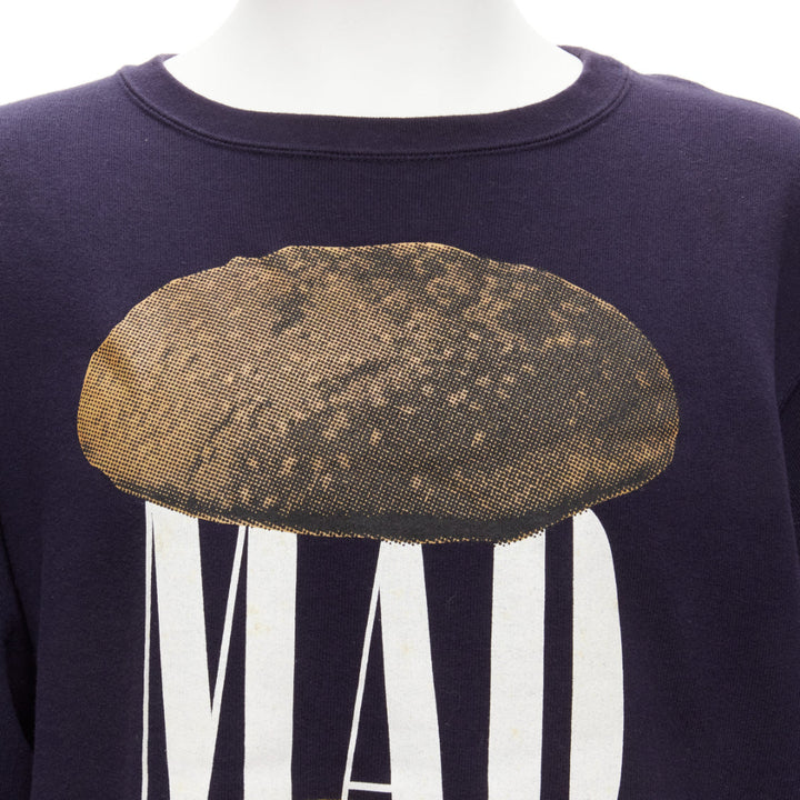 UNDERCOVER 2023 mad burger with without print navy cotton sweater JP3 L