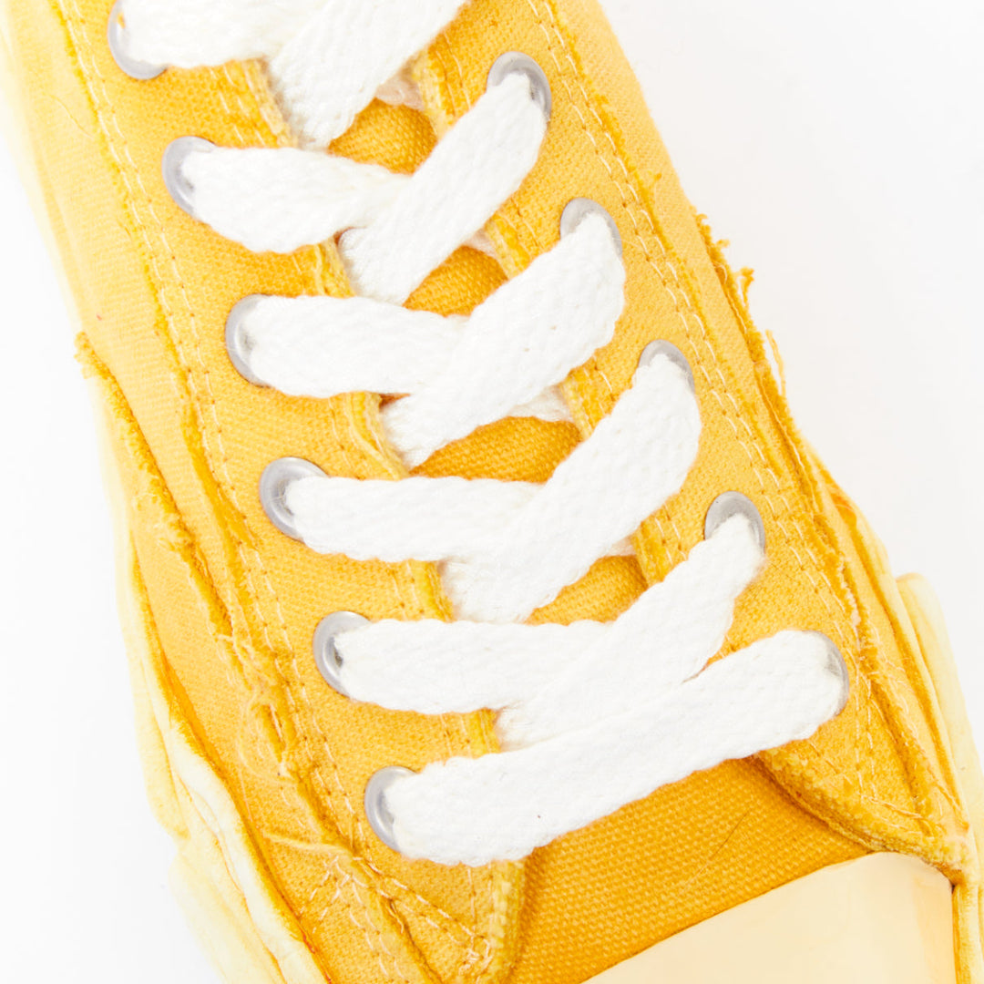 MAISON MIHARA YASUHIRO Peterson Overdyed yellow canvas melted sole sneakers EU42