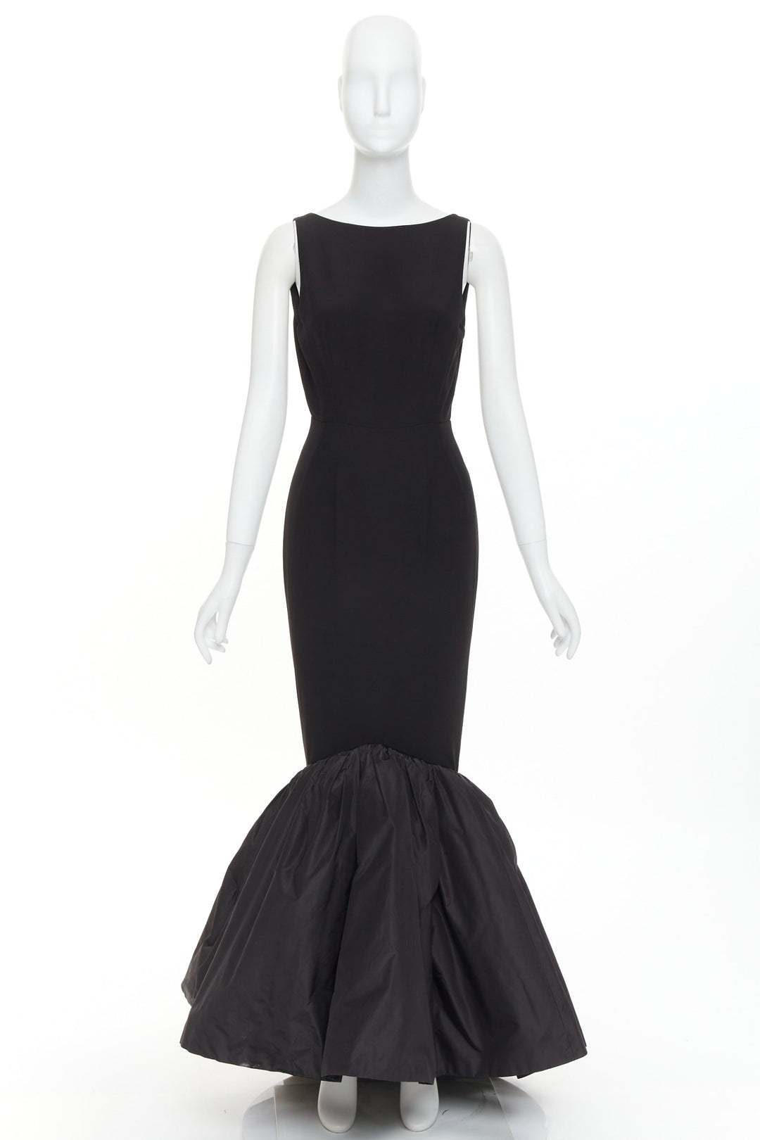 rare ALEXANDRE VAUTHIER COUTURE SS2025 Runway black volume taffeta trumpet gown