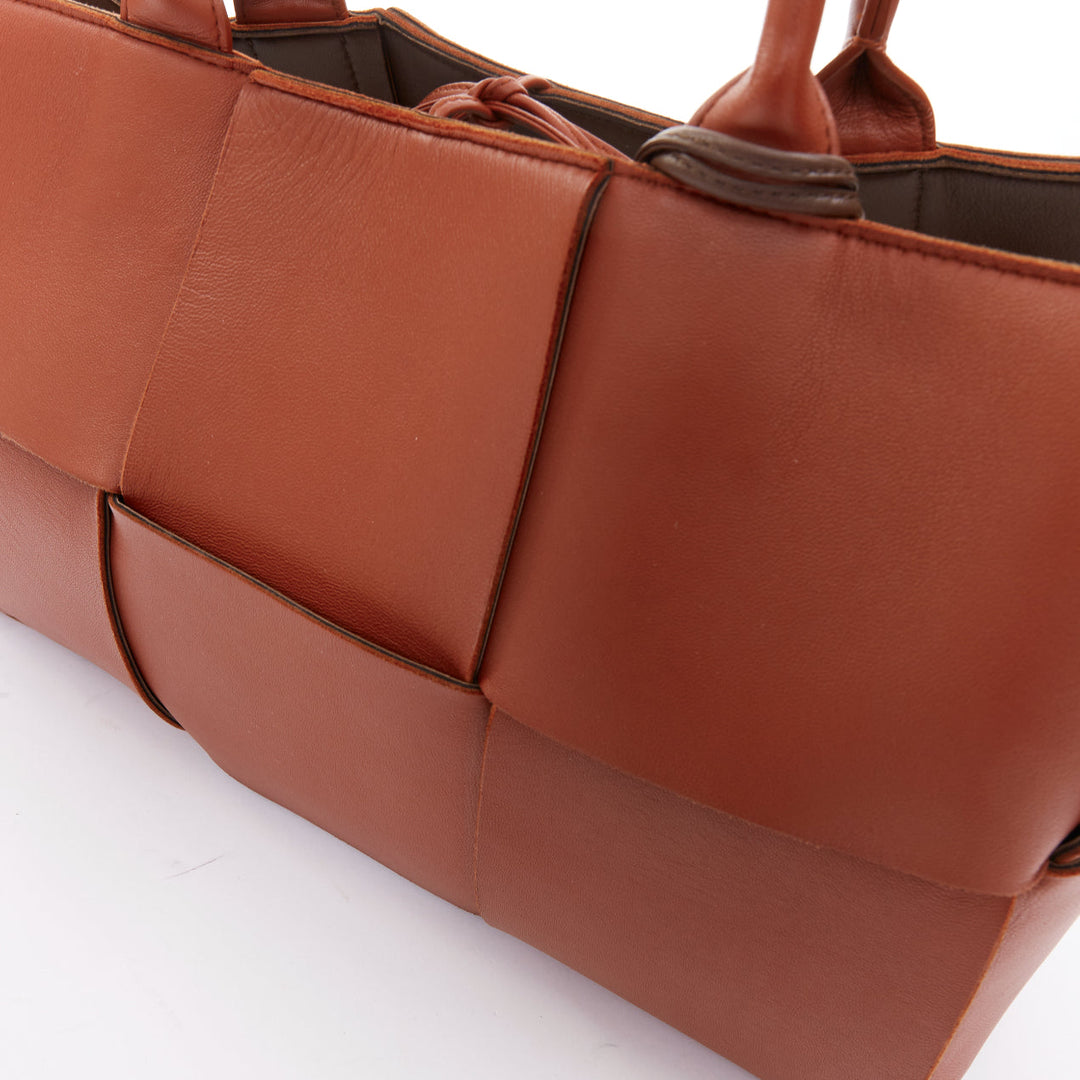 BOTTEGA VENETA Daniel Lee Arco Medium brick rust red  leather maxi tote bag