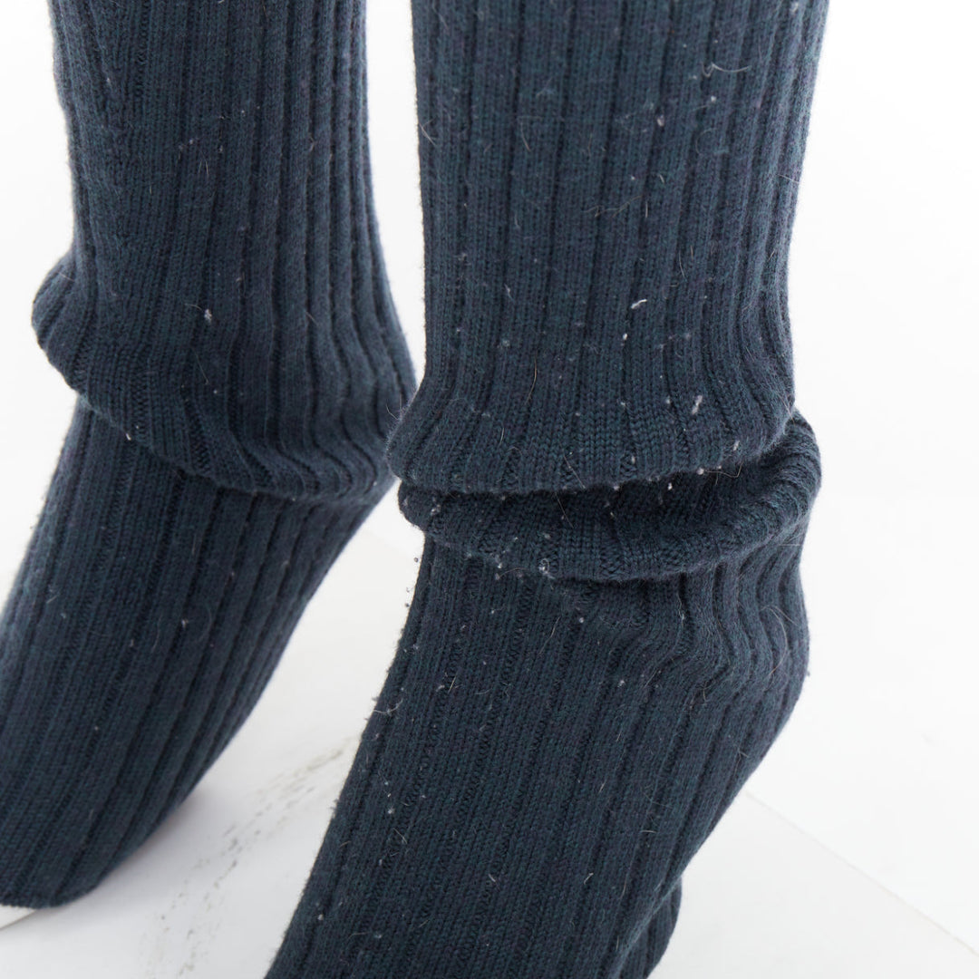 MAISON MARGIELA dark green 100% wool 4 stitches knitted pants M