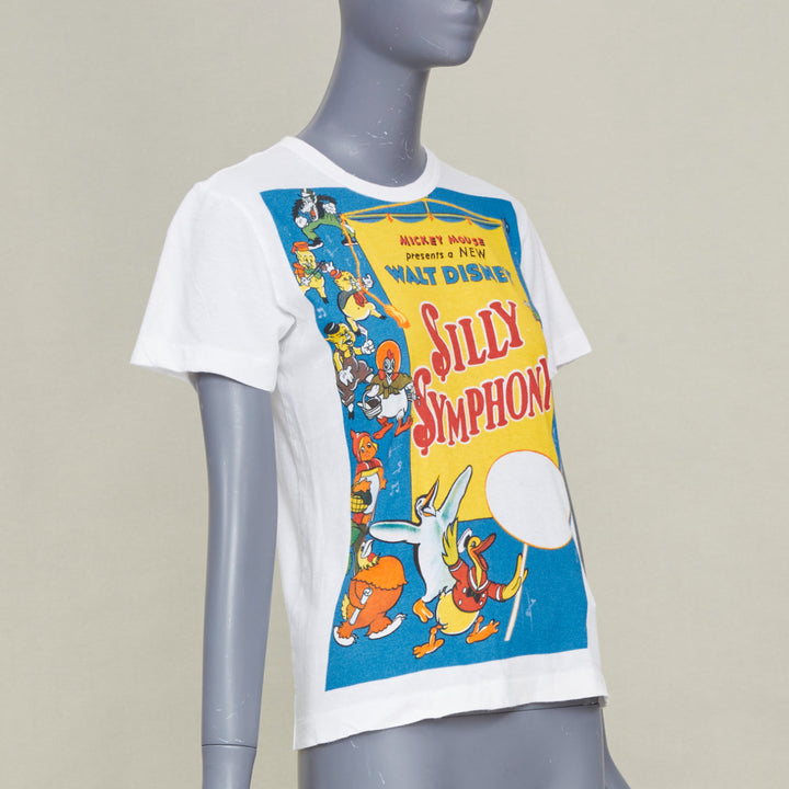 COMME DES GARCONS 2014 Disney Silly Symphony blue yellow graphic jersey tshirt S
