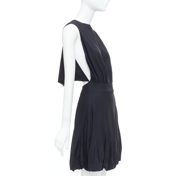 STELLA MCCARTNEY 2005 black backless cutout crew neck dress IT40 S