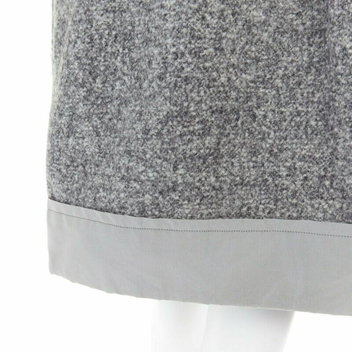 MAX MARA grey polyamide speckle wool skirt sleeveless work dress US8 FR40 M