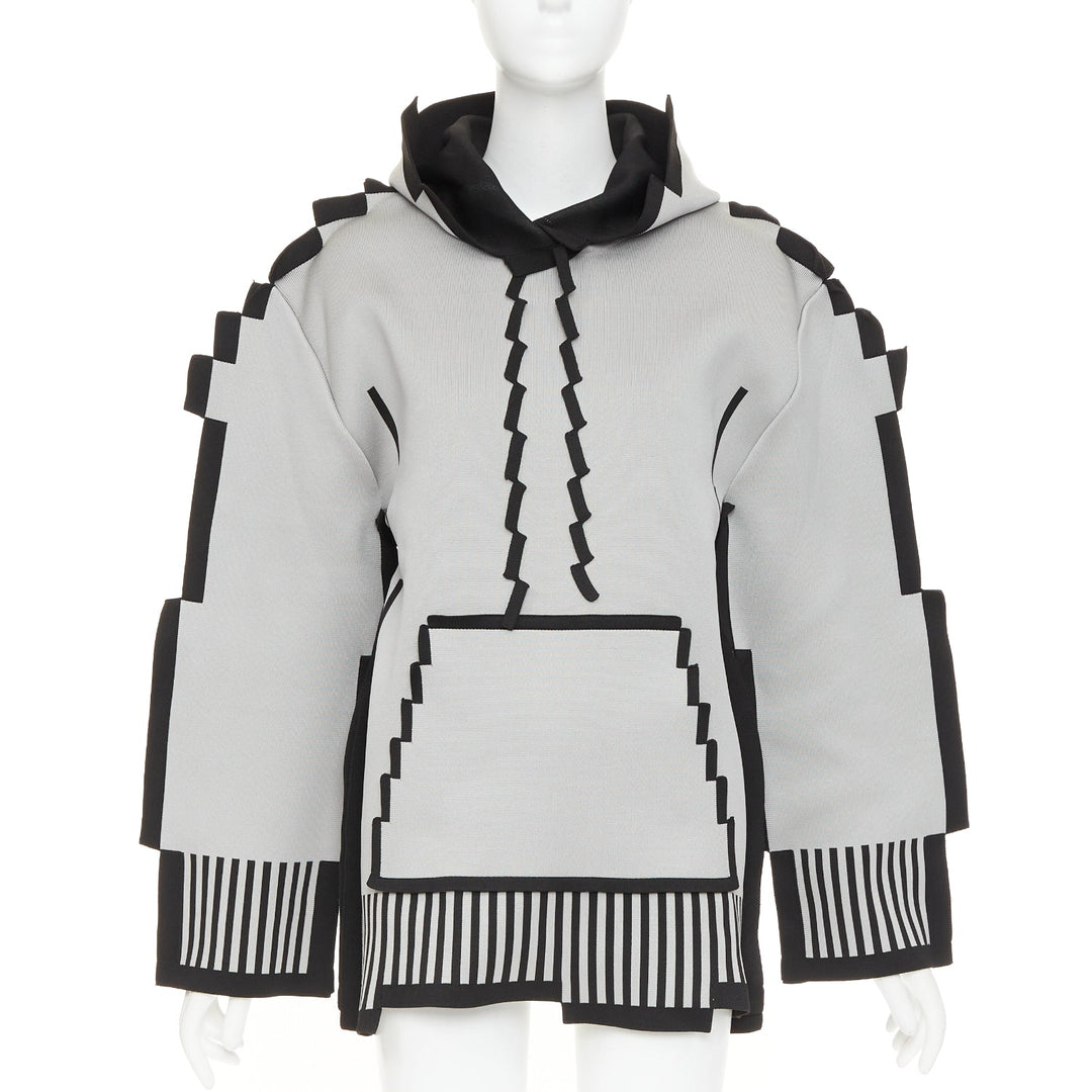 rare LOEWE 2023 Runway Pixel Capsule technical knit trompe loeil sweater  XS