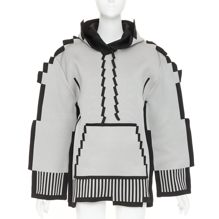 rare LOEWE 2023 Runway Pixel Capsule technical knit trompe loeil sweater  XS